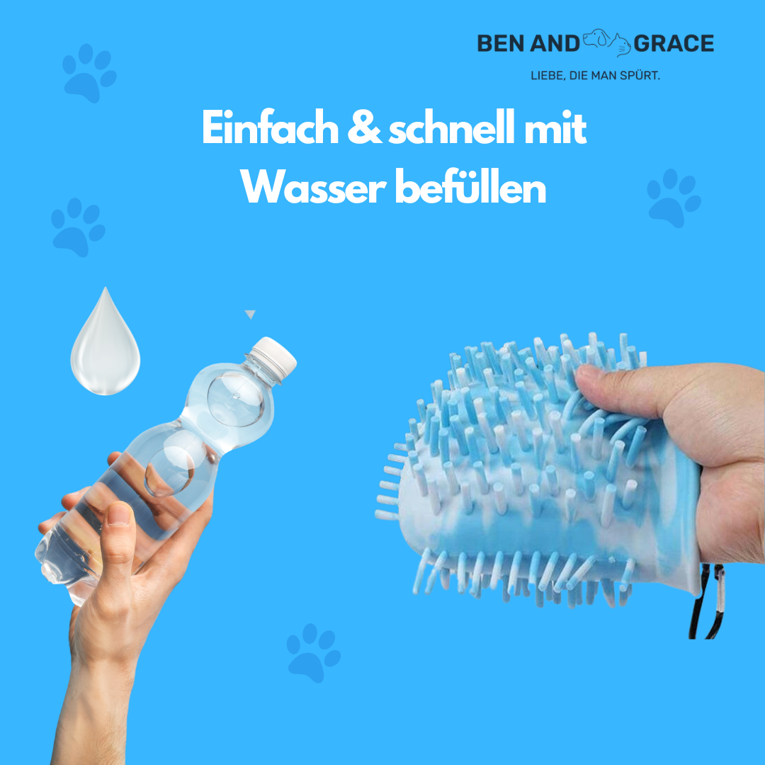 2-in-1 Tragbarer Pfotenreiniger