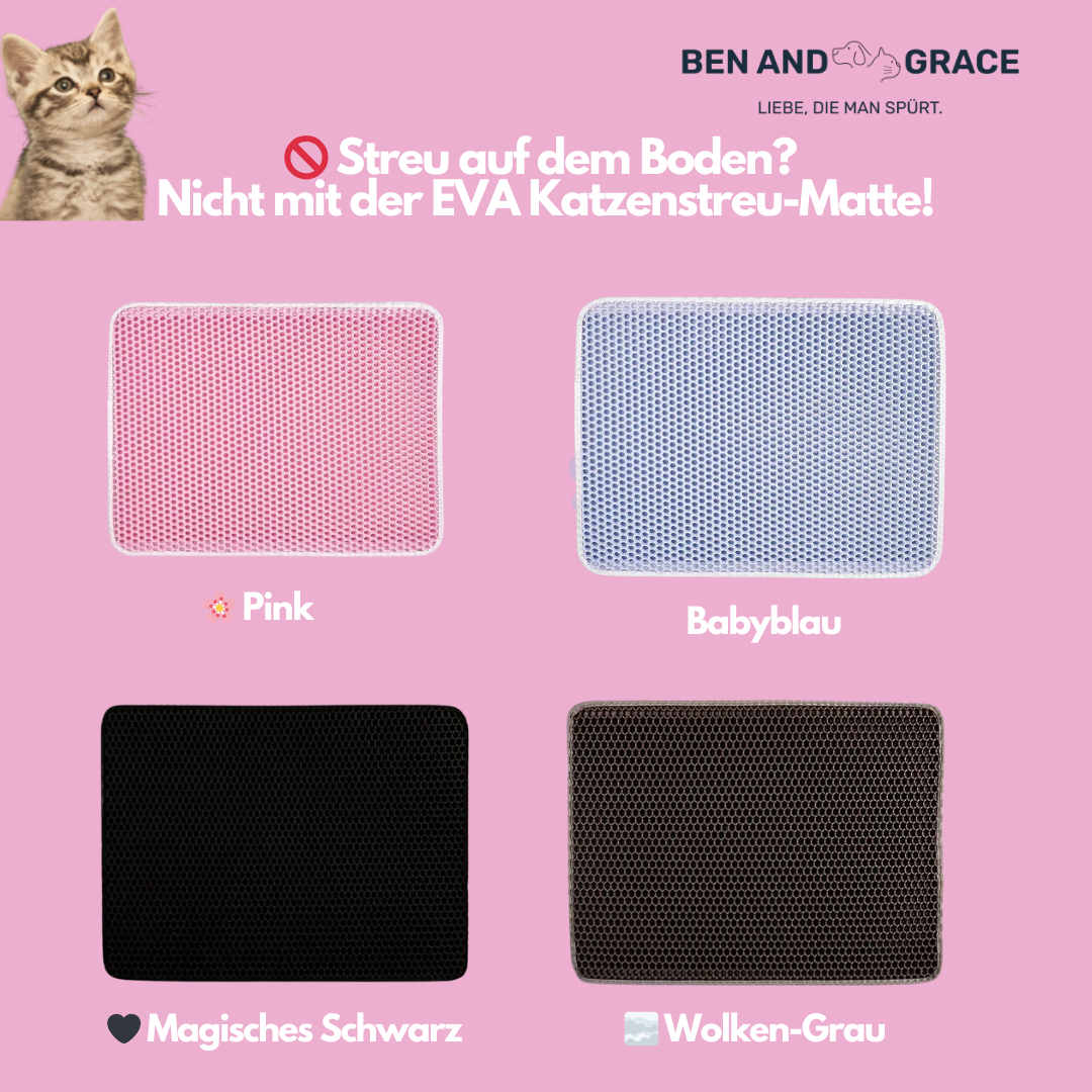 EVA Innovative Katzenstreu-Matte – Rutschfest & wasserdicht