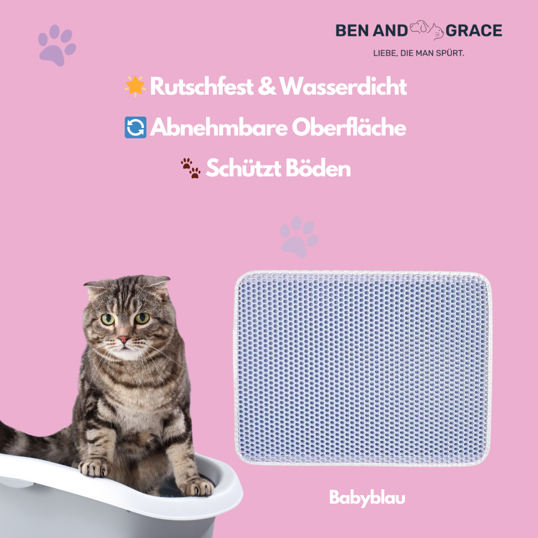 EVA Innovative Katzenstreu-Matte – Rutschfest & wasserdicht