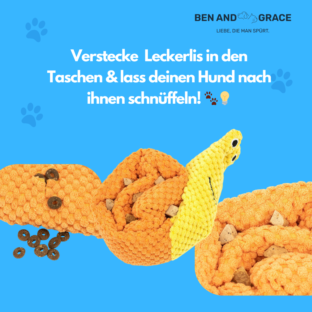 Kuscheliges Schnecken-Spielzeug – Fördert Gehirntraining & Futterspielspaß!