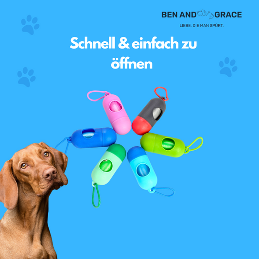 Hundekotbeutel-Spender mit Leinenclip – Für saubere Spaziergänge