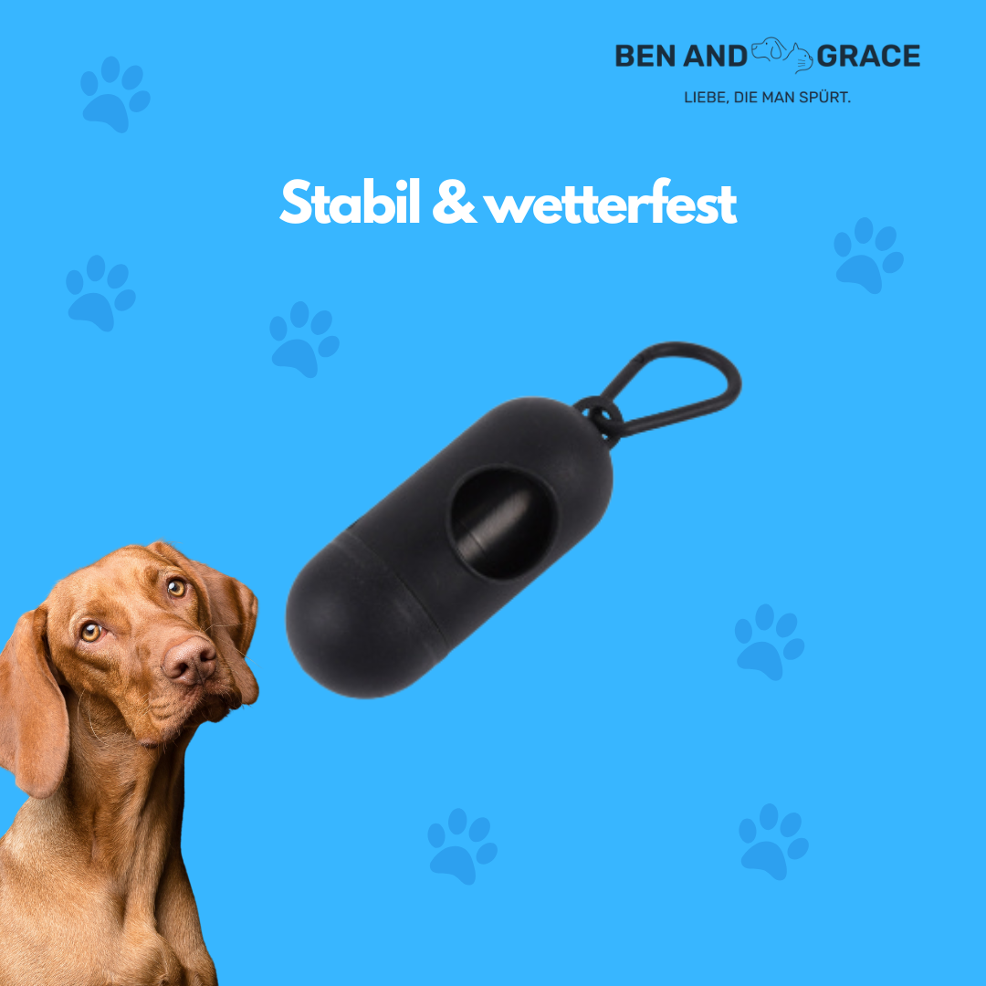 Hundekotbeutel-Spender mit Leinenclip – Für saubere Spaziergänge