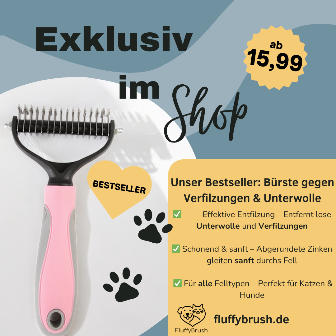 Hunde- und Katzenbürste gegen Unterwolle und Verfilzungen