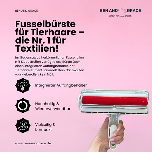 Fusselrolle für Tierhaare – Ideal für Couch, Kleidung und Möbel