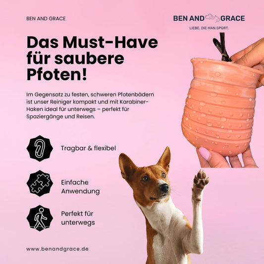2-in-1 Tragbarer Pfotenreiniger - FluffyBrush