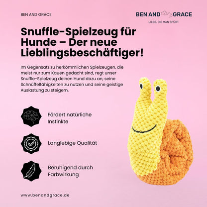 Kuscheliges Schnecken-Spielzeug – Fördert Gehirntraining & Futterspielspaß!