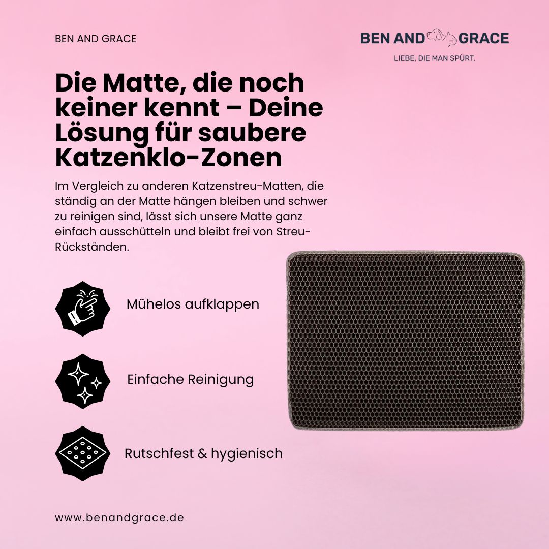 EVA Innovative Katzenstreu-Matte – Rutschfest & wasserdicht - FluffyBrush