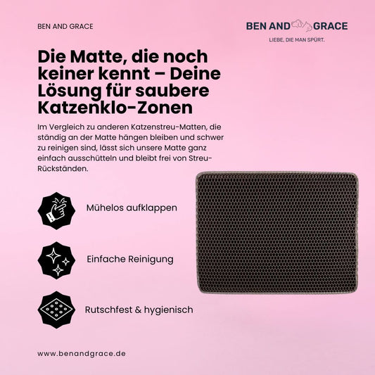 EVA Innovative Katzenstreu-Matte – Rutschfest & wasserdicht - FluffyBrush