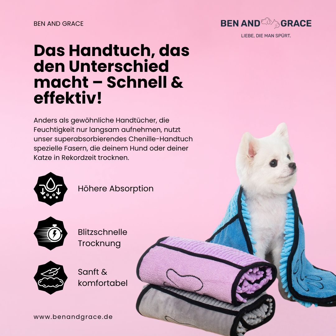 Absorbierendes Badehandtuch - Perfekt nach dem Bad!